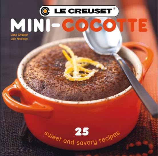 Le Creuset Stoneware Set of 4 Mini Cocottes with Cookbook, 8 oz. each, Marseille