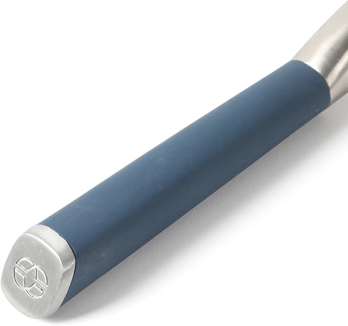 Calphalon Edge Stainless Steel Straight Vegetable Peeler w/Thermoplastic Rubber Handle - Navy Blue