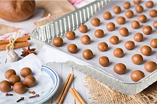 Aluminum Pans Half Size Cookie Sheet 100 Count Durable Nonstick Baking Sheets 17.75" x 12.75"