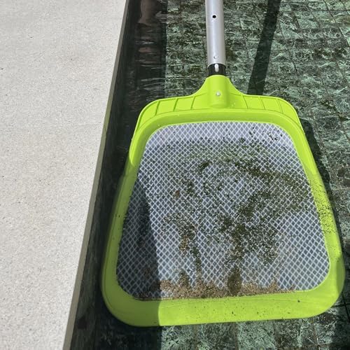 Sepetrel Pool Skimmer Net - Professional Heavy Duty Reinforced Frame Leaf Rake Nylon Flat Net,Ultral Fine Mesh,for Spa Pond Swimming Pool, Cleaning Supplies and Accessories, (Pole Not Included)