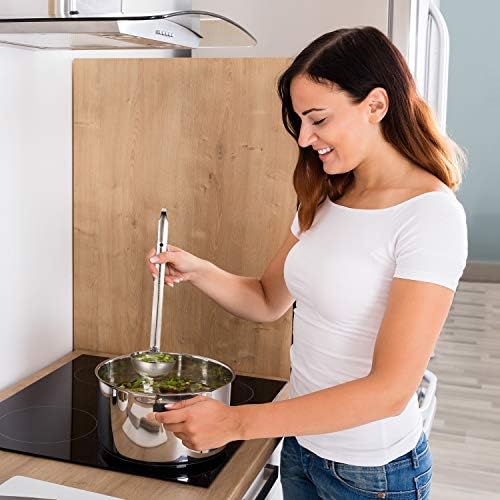 Meekoo 3 Pcs Stainless Steel Ladles Soup with Long Handle, 3oz
