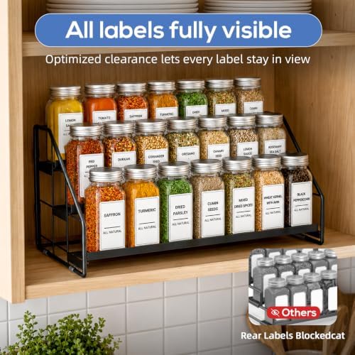 3-Tier Spice Rack for Low-Height Cabinet, Spice Organizer, 1PC