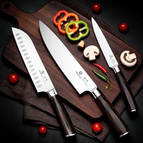 imarku 3 Pieces Knife Set, Japanese High Carbon Stainless Steel Chef Knives