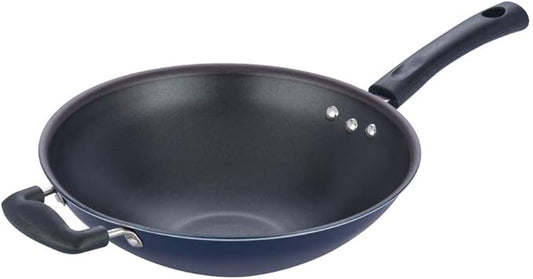 Vinod Zest Non-Stick 3mm Thick PFOA-Free Wok, 11", Black