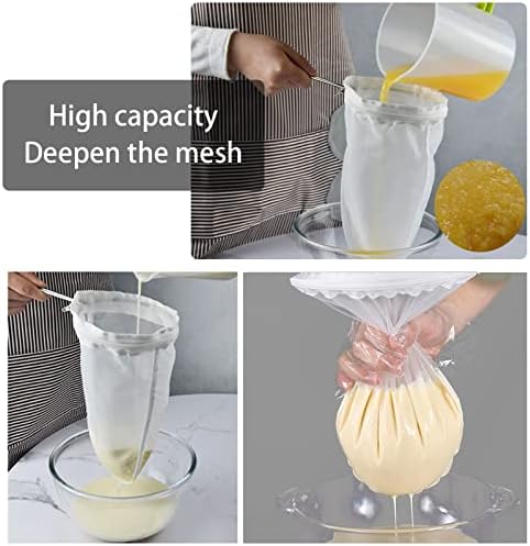 WMKGG Ultra Fine Mesh Strainer Bags, Reusable Filter Bags