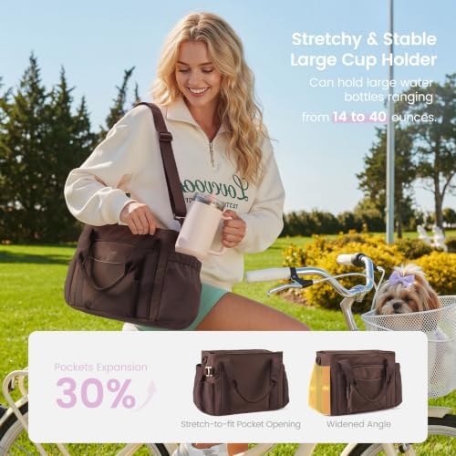 LOVEVOOK Insulated Lunch Box for Women,Adult Lunch Cooler Tote Bag with Bow