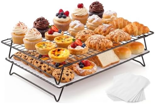 INNOVATIVE LIFE 13.4 x 9.4 inch Cooling Rack with Collapsible Legs 2 Pcs
