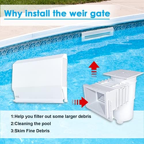 Anemone SPX1082K Pool Skimmer Weir Door Compatible with Hayward SP1082,SP1083,SP1084,SP1085,SP1086 Models,Skimmer Door Flapper Weir Gate Assembly for Hayward Pool Skimmer