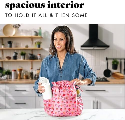 Fit & Fresh Cromwell Cinch Insulated Lunch Bag for Women w/Containers