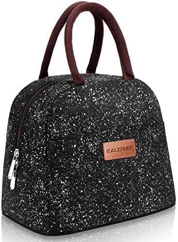 BALORAY Lunch Bag for Women Men Adult Lunch Box (Black Starry), M