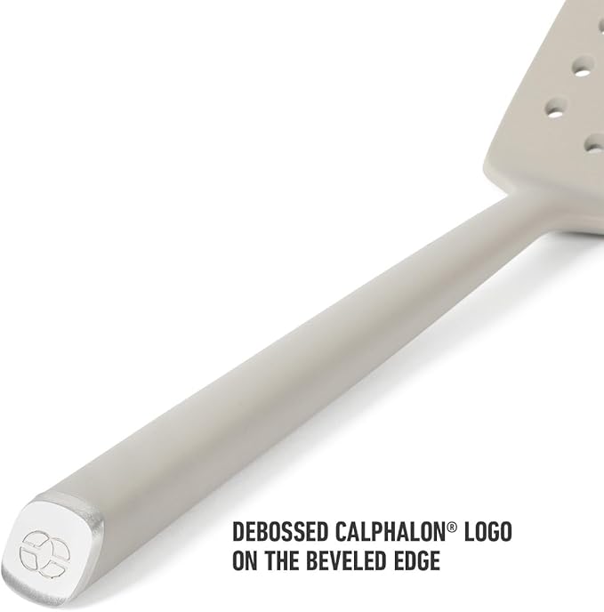 Calphalon Edge Silicone Flexible Slotted Turner - Taupe