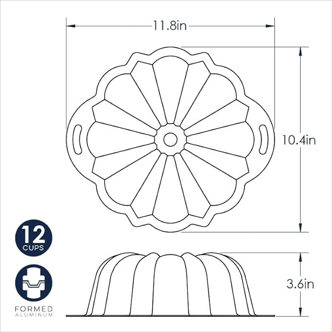 Nordic Ware ProForm Bundt, 12 Cup, Gray