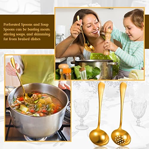 19 Pcs Halloween Serving Utensils Set, Gold
