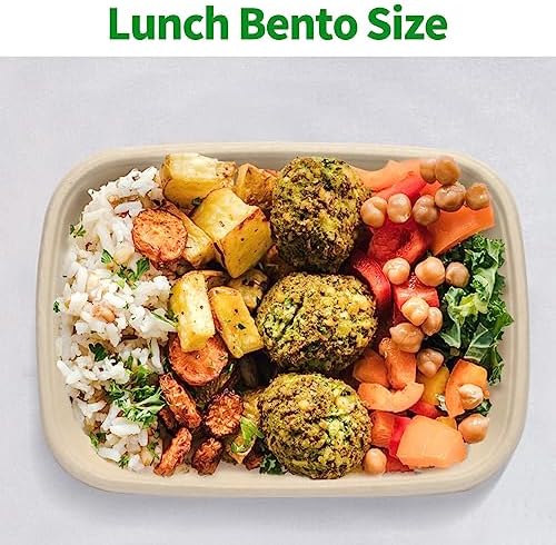 bloomoon 32 oz Large Rectangle Paper Bowls 100 Pack for Burrito Taco Salads