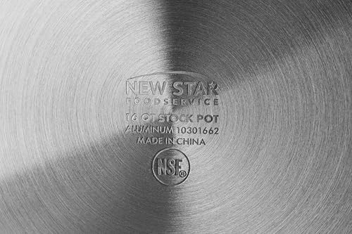 New Star Foodservice 16 Qt Aluminum Stock Pot, No Cover