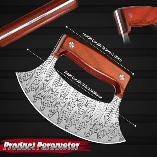 ROCOCO Pizza Cutter Ulu Knife – Mezzaluna Rocker Chopper