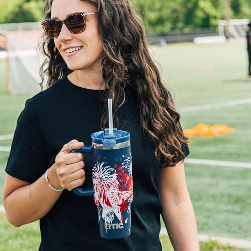 RTIC 30oz Road Trip Tumbler, Insulated, Ceramic Lined, Fireworks