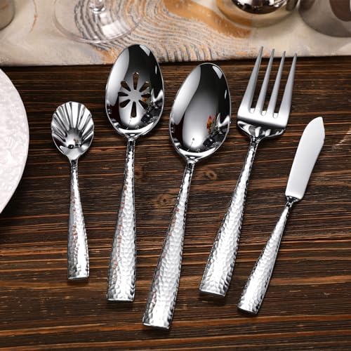 KEAWELL Premium Louis Hammered Utensil Set (Hostess Serving Utensil Set)