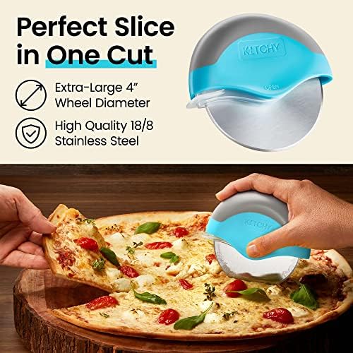Kitchy Pizza Cutter Wheel, Sharp Blade, Easy to Clean, Non-Slip Handle