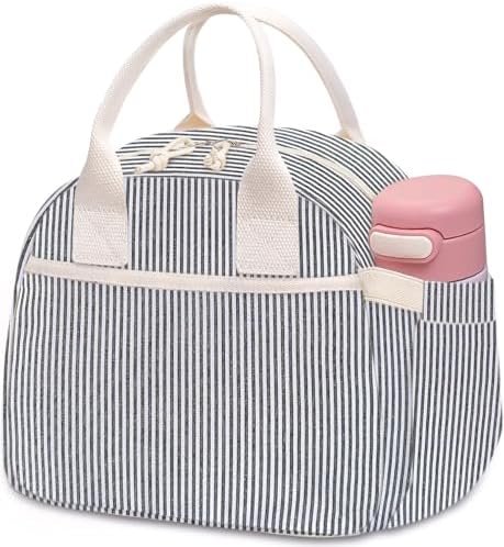 Carry bloom Lunch Box for Women, Insulated Lunch Bag Cute Corduroy Lunchbag