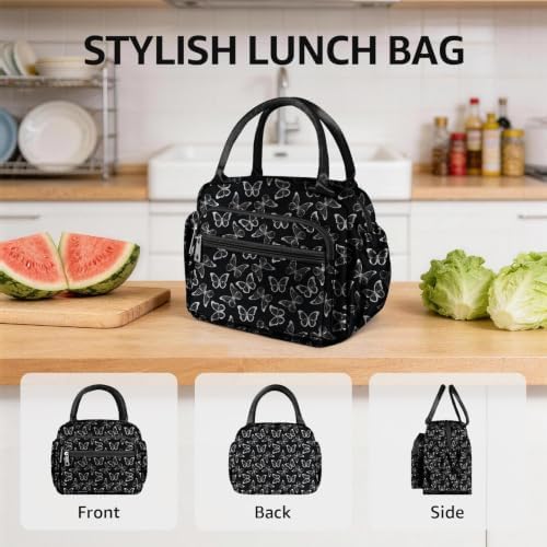 Lunch Bag Women Stylish Quilted Lunch Boxes for Adult Fit and Fresh Cooler Insulated Lunchbox for Work Cute Small 11 Liters Compact Lunchbag Waterproof