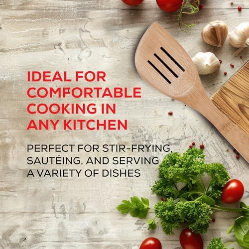Helen’s Asian Kitchen Slotted Spatula, Natural Bamboo, 13-Inch