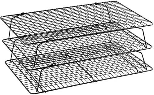 Pleafind 3 PCS Stackable Cooling Rack -16 x 10 Inch Heavy Duty Stainless Steel Baking Racks, Cooling Racks for Cooking and Baking, Ideal for Roasting, and Drying, Oven and Dishwasher Safe