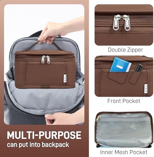 NOL Small Lunch Bag Mini Lunch Box Insulated Lunch Bag for Men/Women Leakproof Cooler Tote Bag Lightweight Nylon Waterproof Lunch Box For Work, Coffee