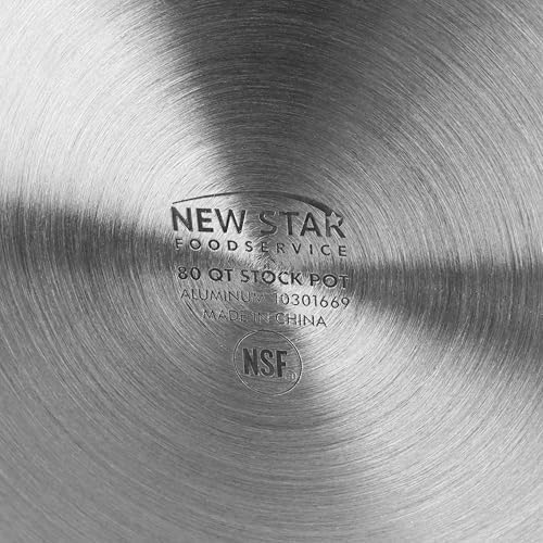 New Star Foodservice 80 Qt Aluminum Stock Pot, No Cover
