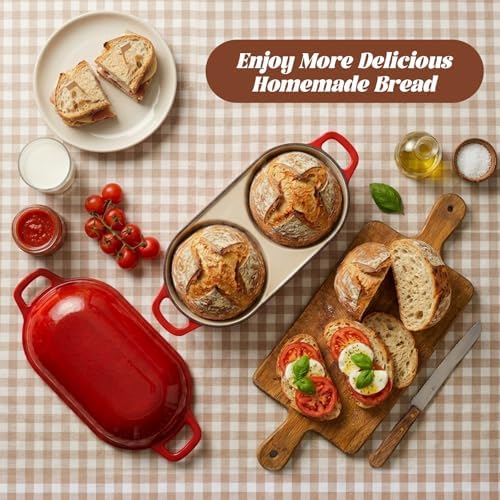 Double Dutch Oven for Bread Baking, Ideal for Family Daily Baking