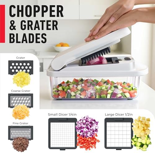 Mueller The Real Original Pro Vegetable Chopper & Mandoline Slicer, 10-in-1