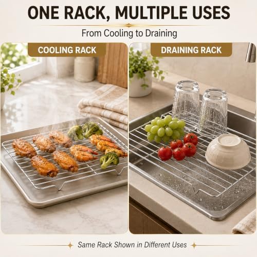 Cooling Rack 304 Stainless Steel Baking Rack 13.78 x 9.33 in 1 Pack