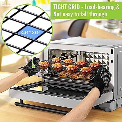 HULISEN Cooling Rack 2-Pack, 16 x 10 Inch Nonstick Baking Rack with Handles