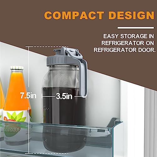 JunVpic Cold Brew Coffee Maker, 32 oz Glass Mason Jar Pitcher