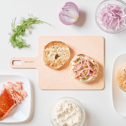 Epicurean Handy Series Cutting Board with Handle, 9-Inch by 7-Inch, Natural