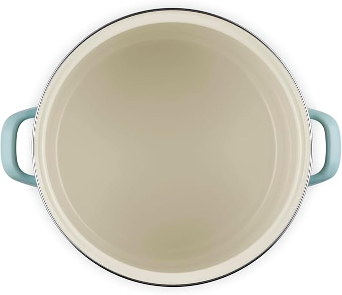 Le Creuset Enamel on Steel Traditional Stockpot, 12 qt., Sea Salt with Stainless Steel Knob