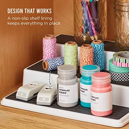 Copco 3-Tier Cabinet Spice Rack Organizer, 10 Inch Tiered Shelf Riser for Kitchen Cabinets, Pantry, and Countertop - Holds Spices, Seasonings, Oils, and Condiments