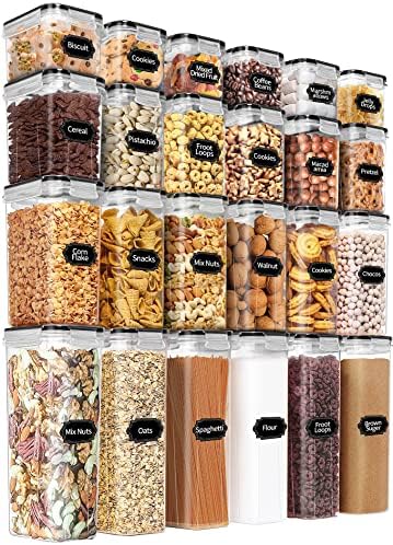 PRAKI Airtight Food Storage Containers Set with Lids - 24 PCS, BPA Free