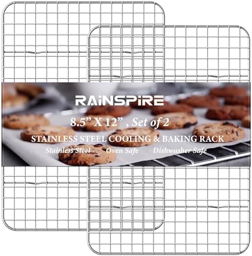 Cooling Racks for Cooking and Baking True 304 Stainless Steel 8.5"x12" 2Pcs