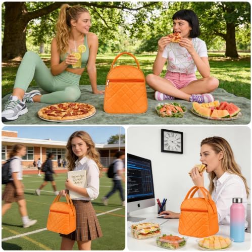 Paquesta Lunch Bag Women Stylish Quilted Lunch Boxes for Adult