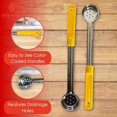 1 oz Slotted Stainless Steel Portion Control Ladle Spoodle - [Pack of 12]