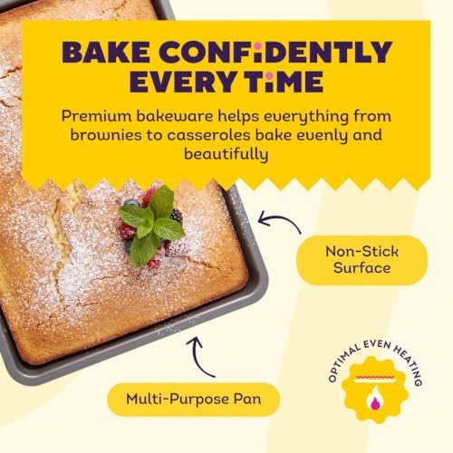 Wilton Silver Non-Stick Oblong Cake Pan, Made Without PFAS, 13 x 9 x 2 in.