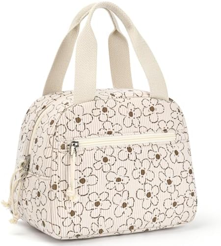 Lunch Bag for Women, Corduroy Large Insulated Lunch Box