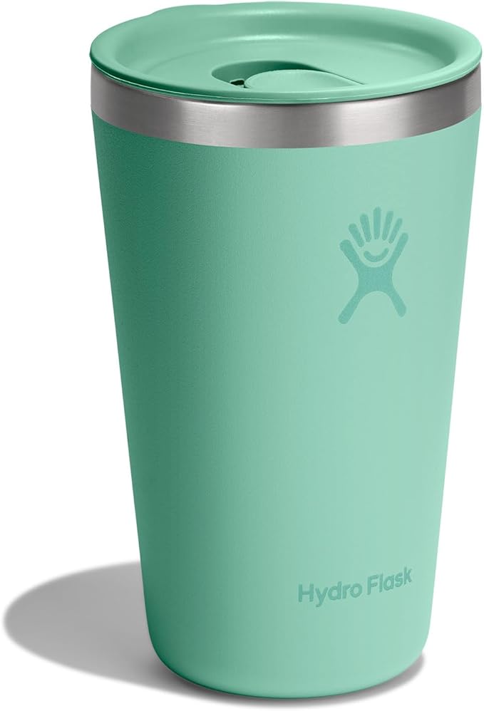 Hydro Flask All Around Tumbler Press-In Lid, Insulated Travel Mug, Stainless Steel Coffee Cup 16 Oz Mermaid Green