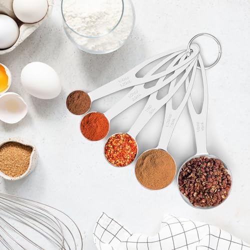 5pcs Measuring Spoon Set, Heavy Duty Stainless Steel