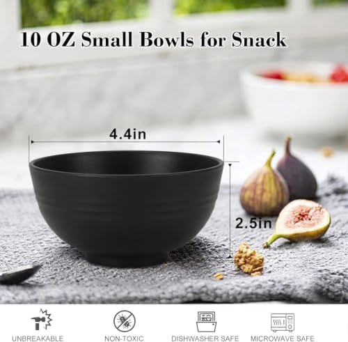 Wrova Mini Wheat Straw Bowls Set of 8, 10 OZ Small Bowls for Kitchen