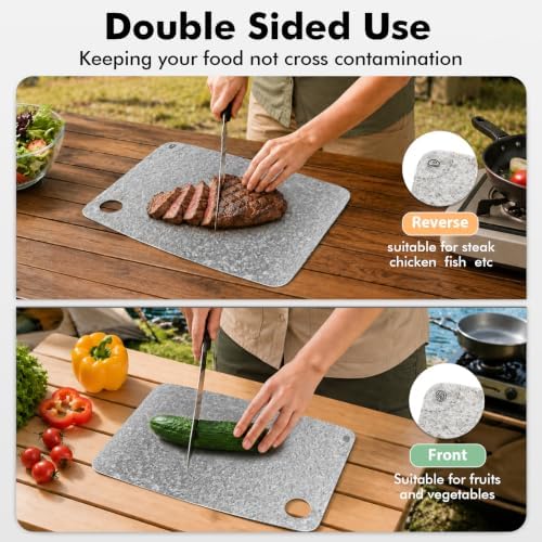 Titanium Cutting Board, Crystallized 100% Pure Titanium, 12 x 8 Inch