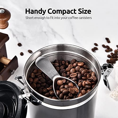 U-Taste 18/8 Stainless Steel Coffee Scoop: 1 Tbsp Scoop Metal Measure Spoon