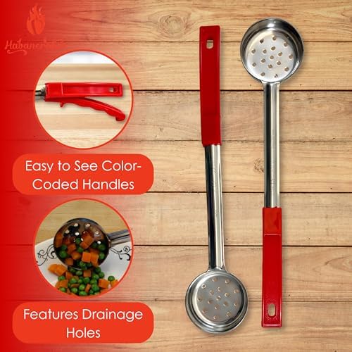 2 oz Slotted Stainless Steel Portion Control Ladle Spoodle - [Pack of 12]