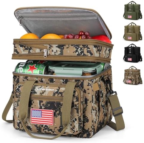 Maelstrom 23L Insulated Lunch Box, Expandable Double Deck Cooler Bag